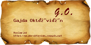 Gajda Oktávián névjegykártya